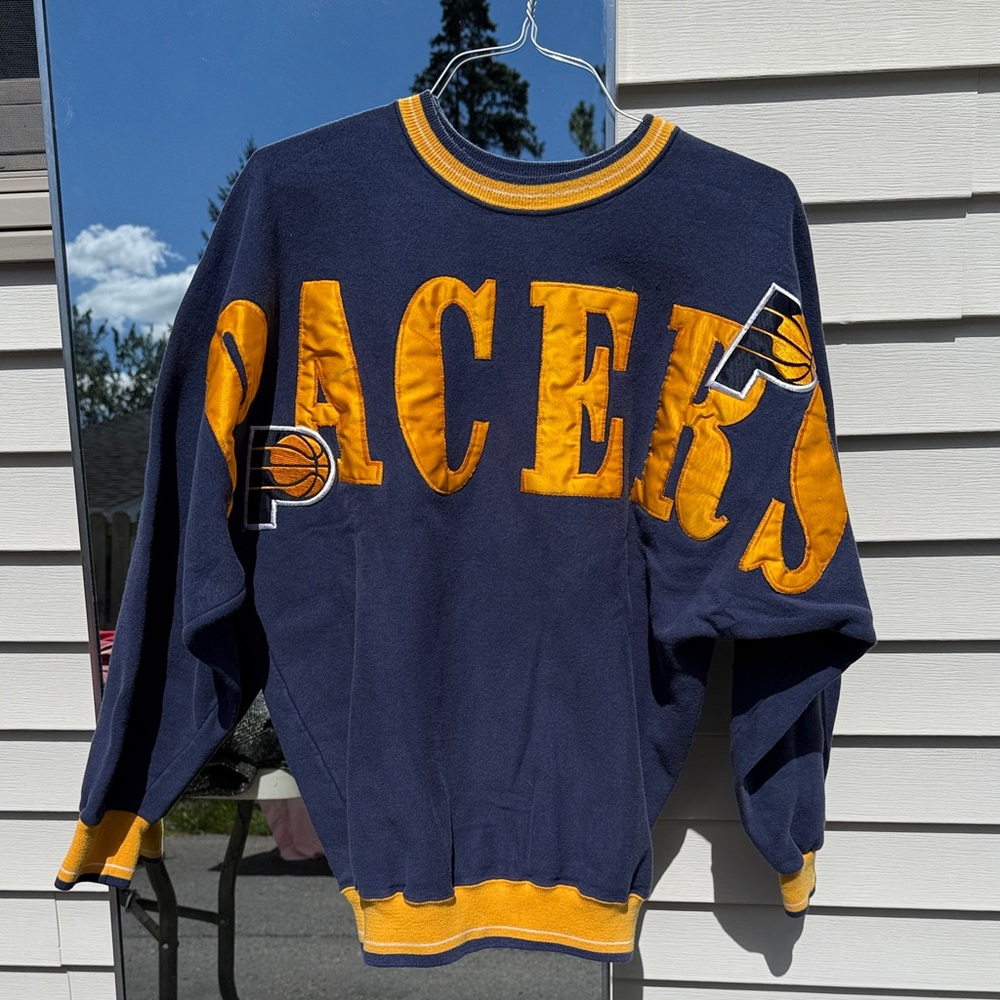 Pacers Navy and Gold Crewneck Sweater